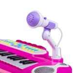 Vaikiškas pianinas - sintezatorius su mikrofonu ir kėdute - rožinis Eco Toys